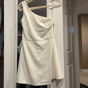 French Connection one shoulder white dress